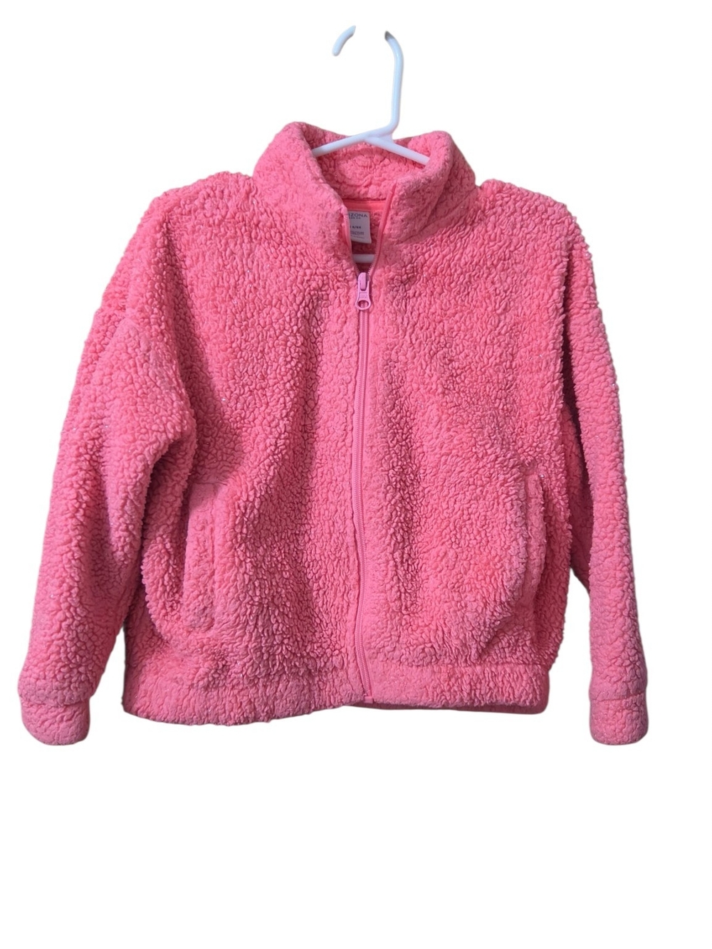 Arizona Jean Company Pink Sherpa Zip Jacket for Kids